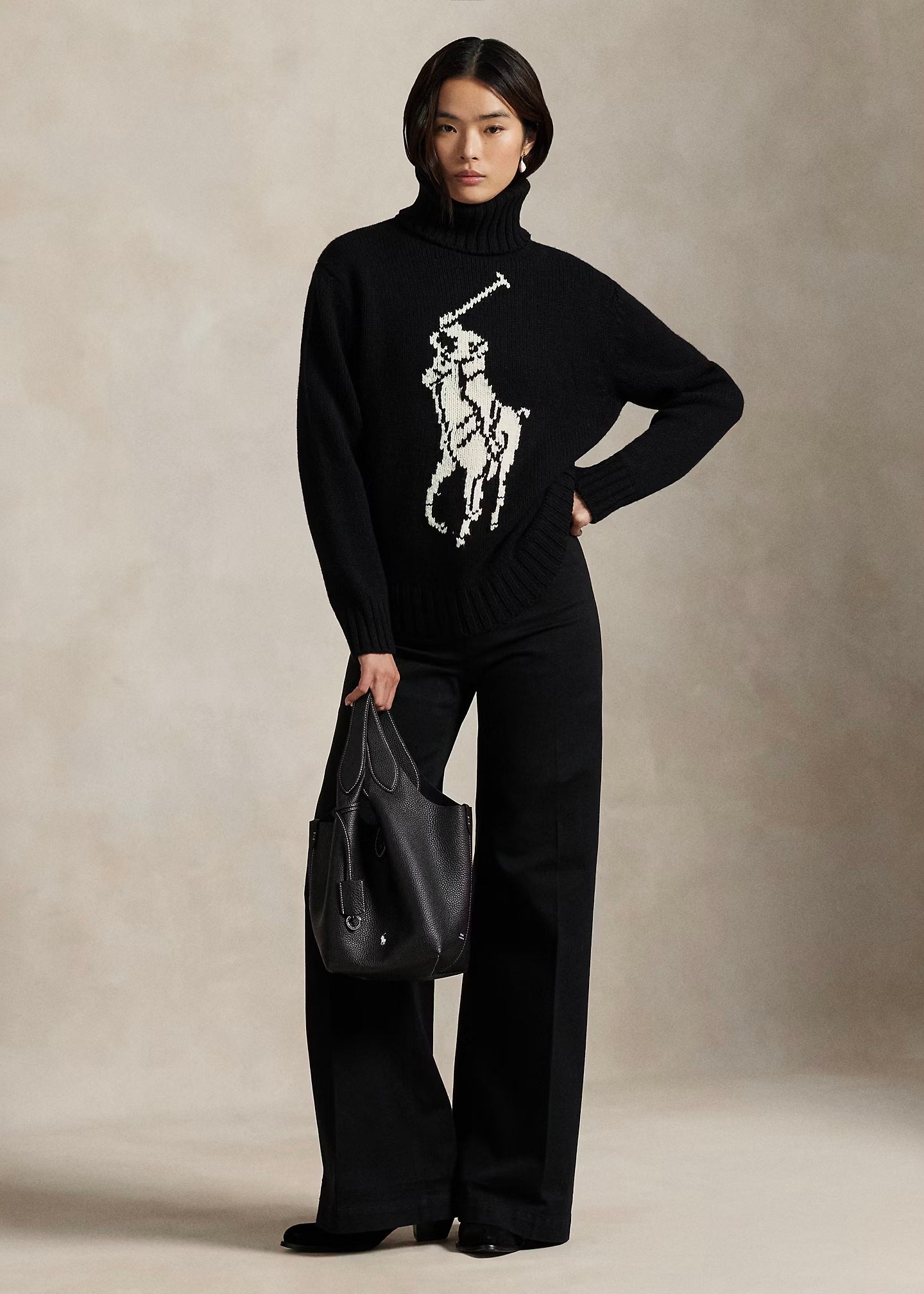 MAGLIA DOLCEVITA BIG PONY IN LANA - 211978329