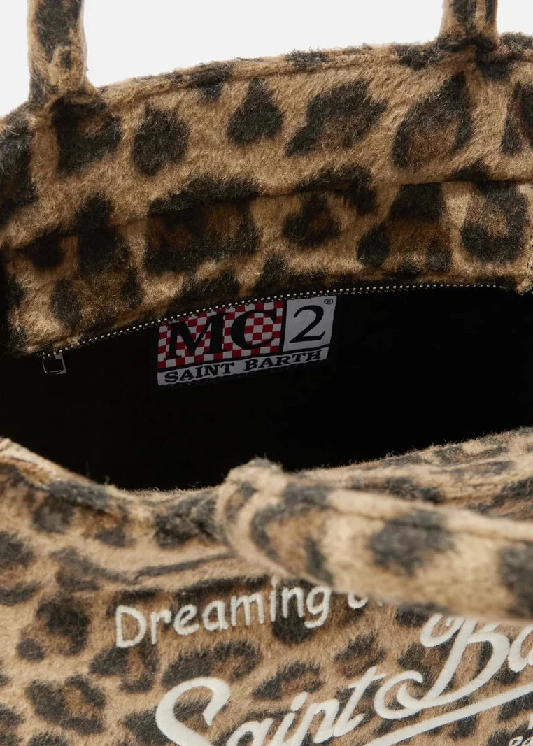 BORSA COLETTE FELT LEOPARD MIDI 18 EMB - COL0037 00223I