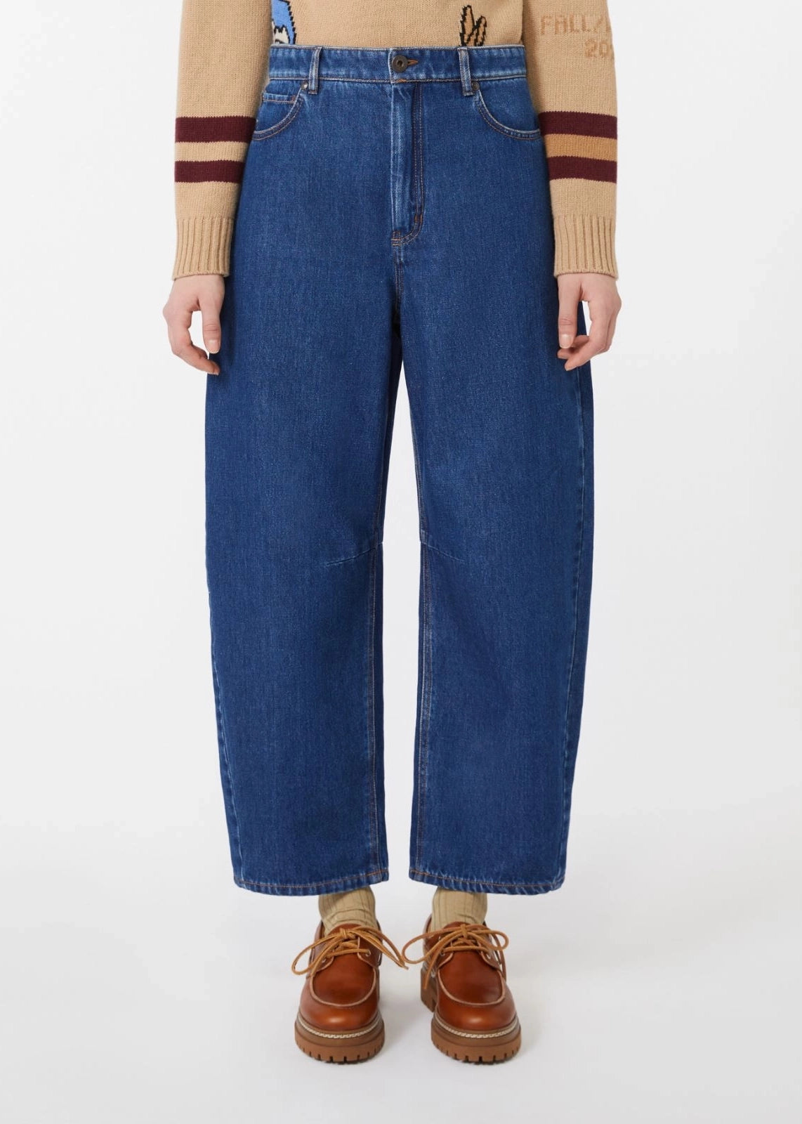 JEANS BARREL LEG IN DENIM DI COTONE - DOUGLAS