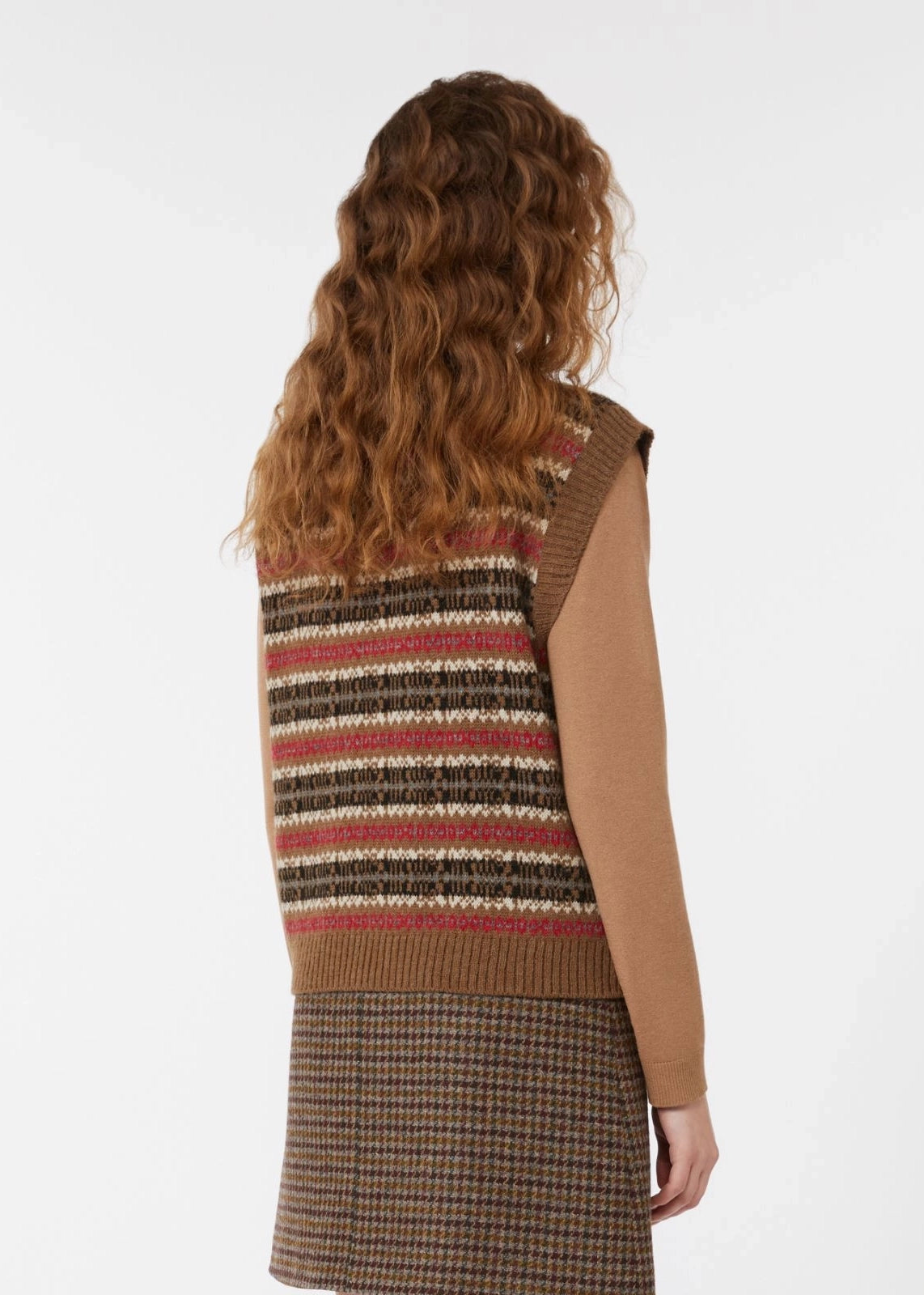 GILET IN JACQUARD DI ALPACA E LANA - FLERES