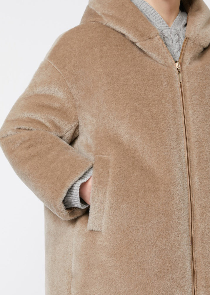 GIACCA IMBOTTITA REVERSIBILE IN ALPACA E LANA - OLIVIA