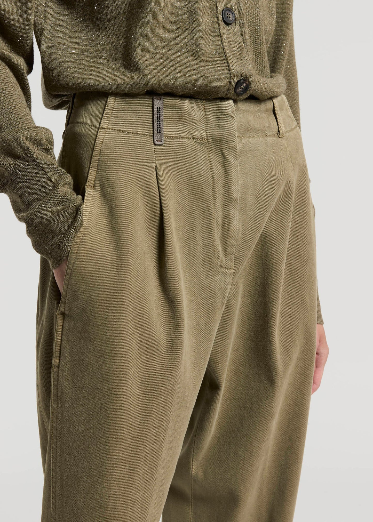 PANTALONE IN GABARDINA DI COTONE SOFT STRETCH - P04610T3-02487