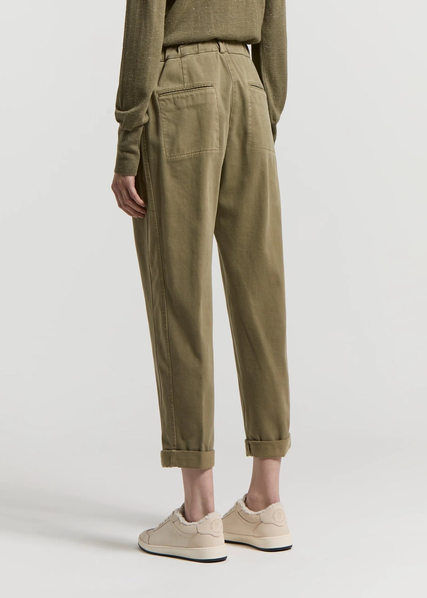 PANTALONE IN GABARDINA DI COTONE SOFT STRETCH - P04610T3-02487