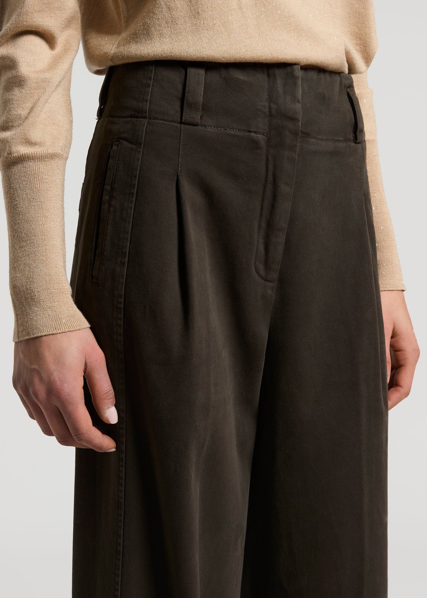 PANTALONE IN GABARDINA DI COTONE SOFT STRETCH - P04699T3-02487