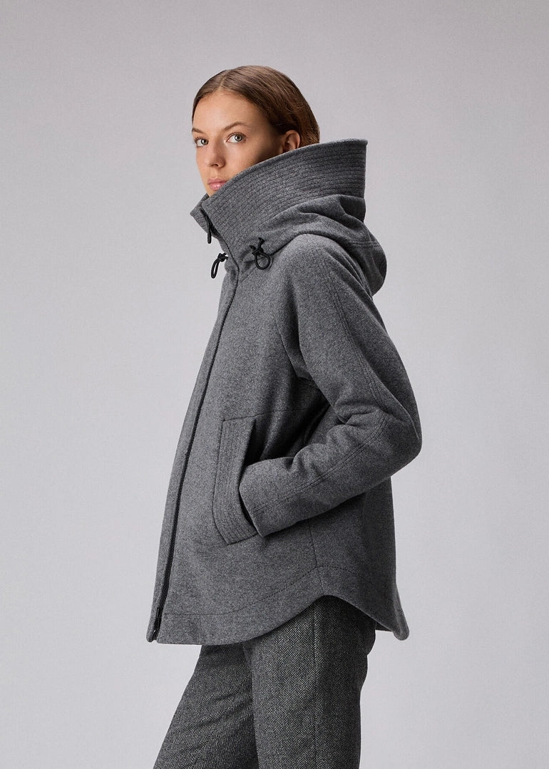 GIACCA IN MISTO LANA CON CAPPUCCIO - OLAFUR SAC 01 PED5416