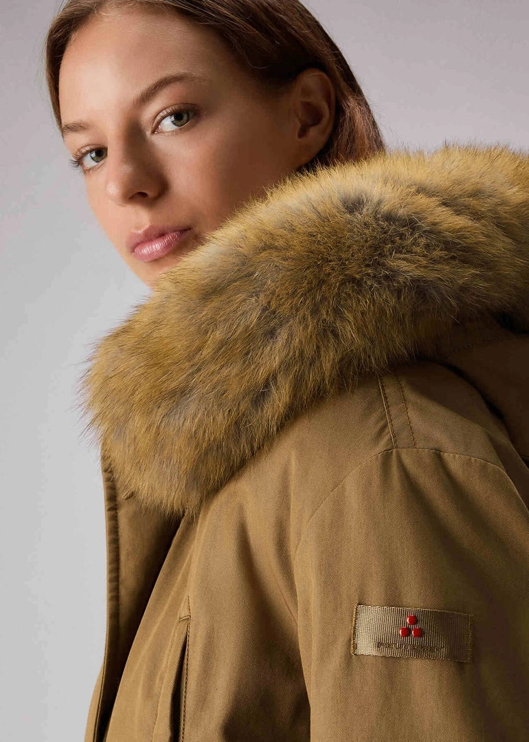 MAXI PARKA CON PELLICCIA DI VOLPE - KILTY CNL FUR PED5453