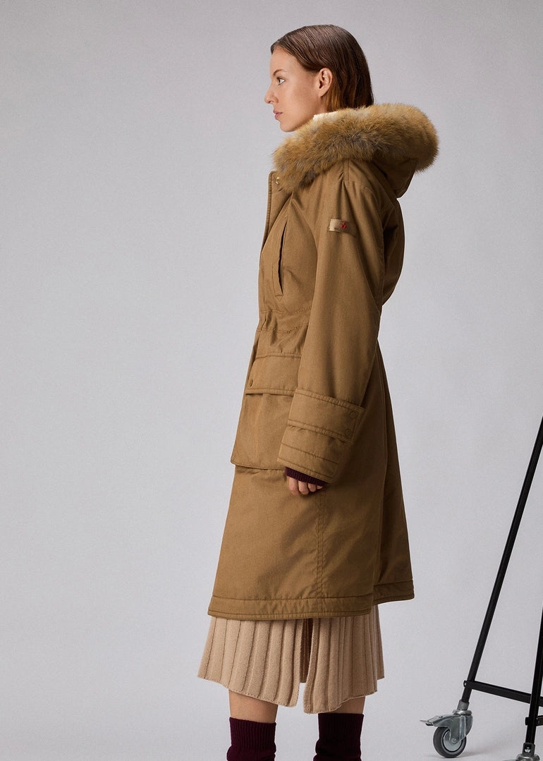 MAXI PARKA CON PELLICCIA DI VOLPE - KILTY CNL FUR PED5453