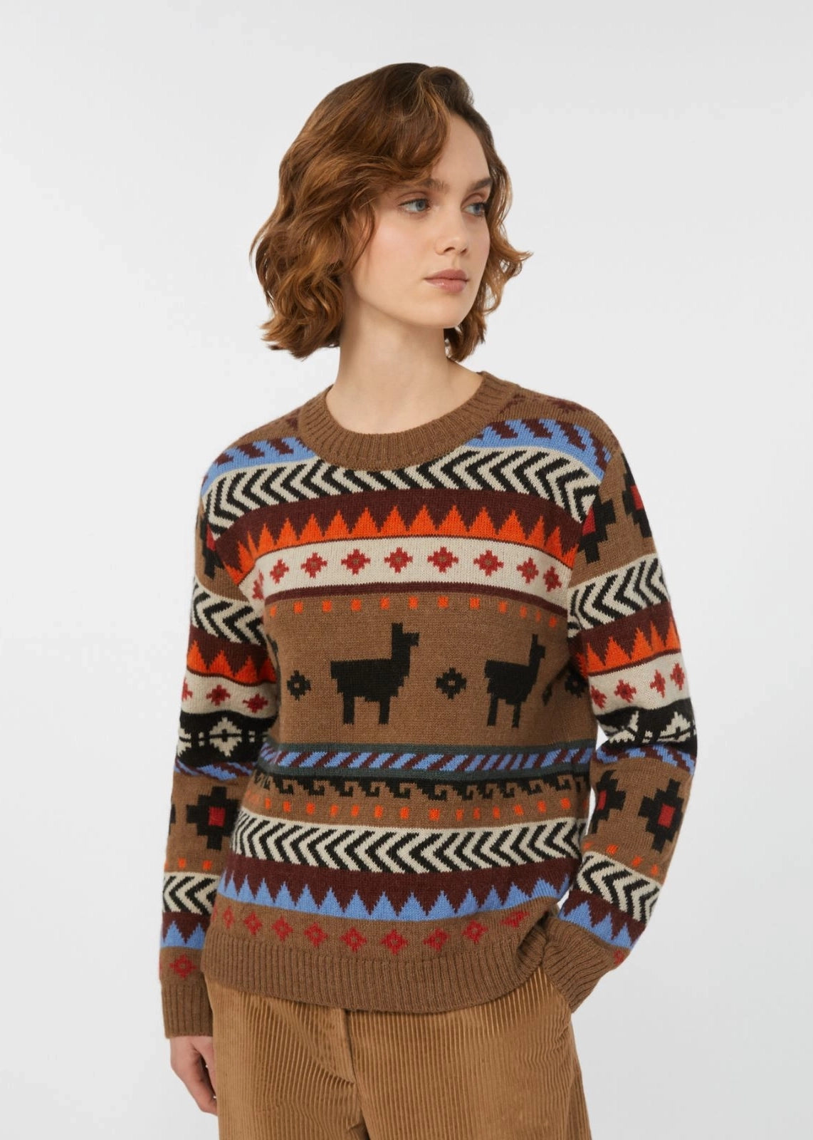 MAGLIA IN JACQUARD DI ALPACA E LANA - QUIRITE