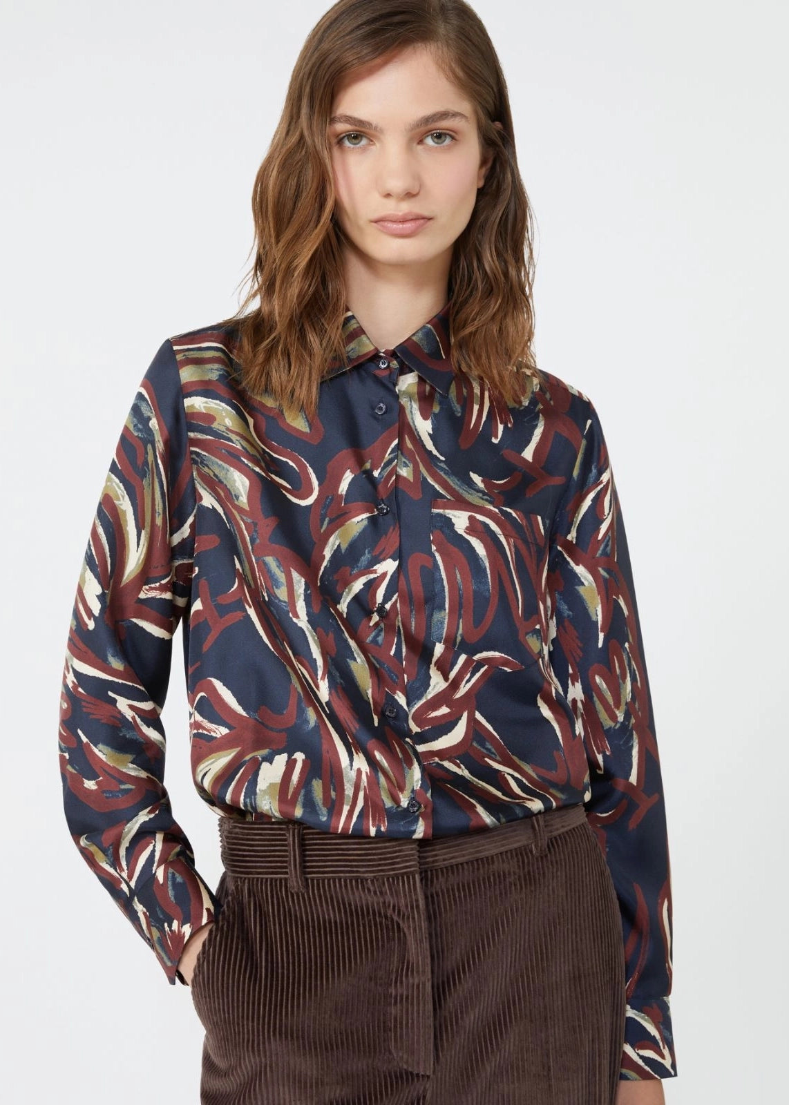 CAMICIA IN TWILL STAMPATO - RIVE