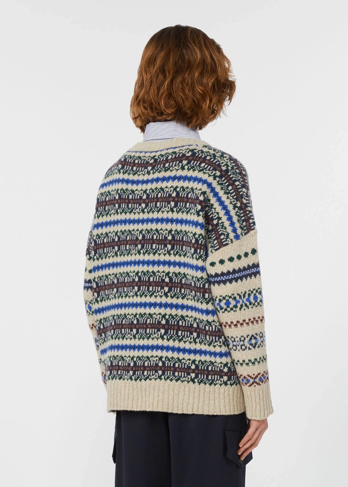 MAGLIA IN TWEED DI LANA - RIVETTO