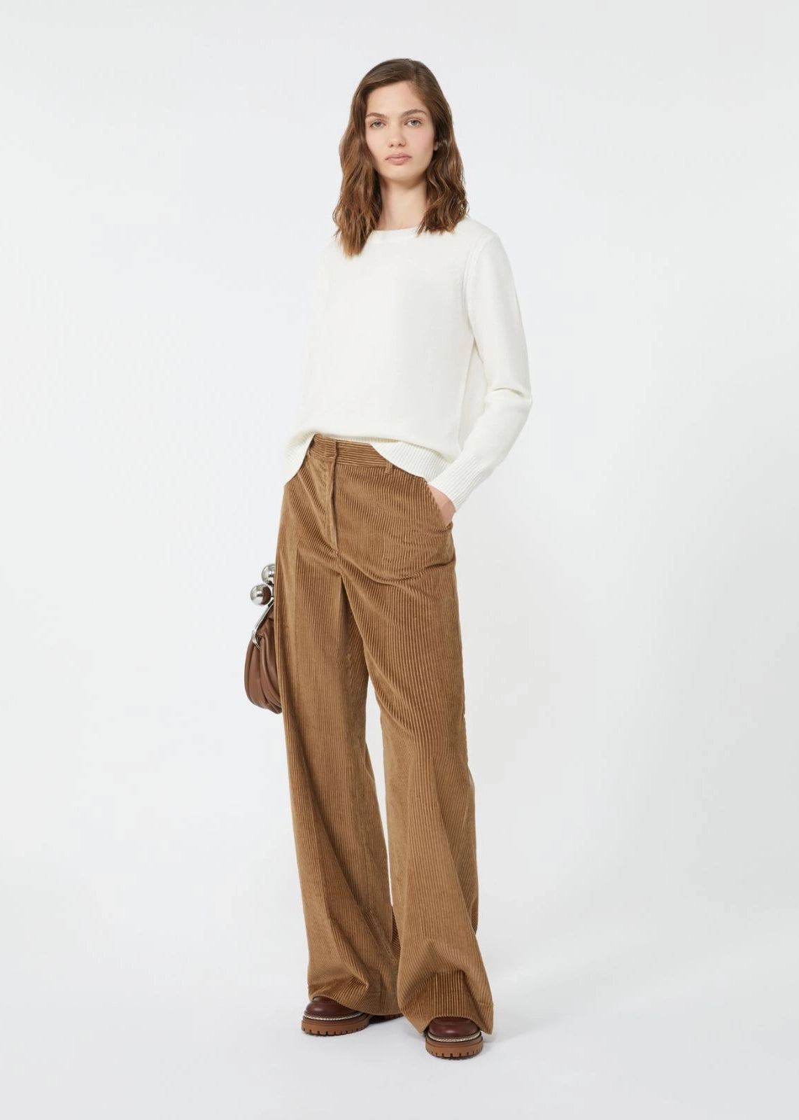 PANTALONE AMPIO IN VELLUTO A COSTE - TANIA