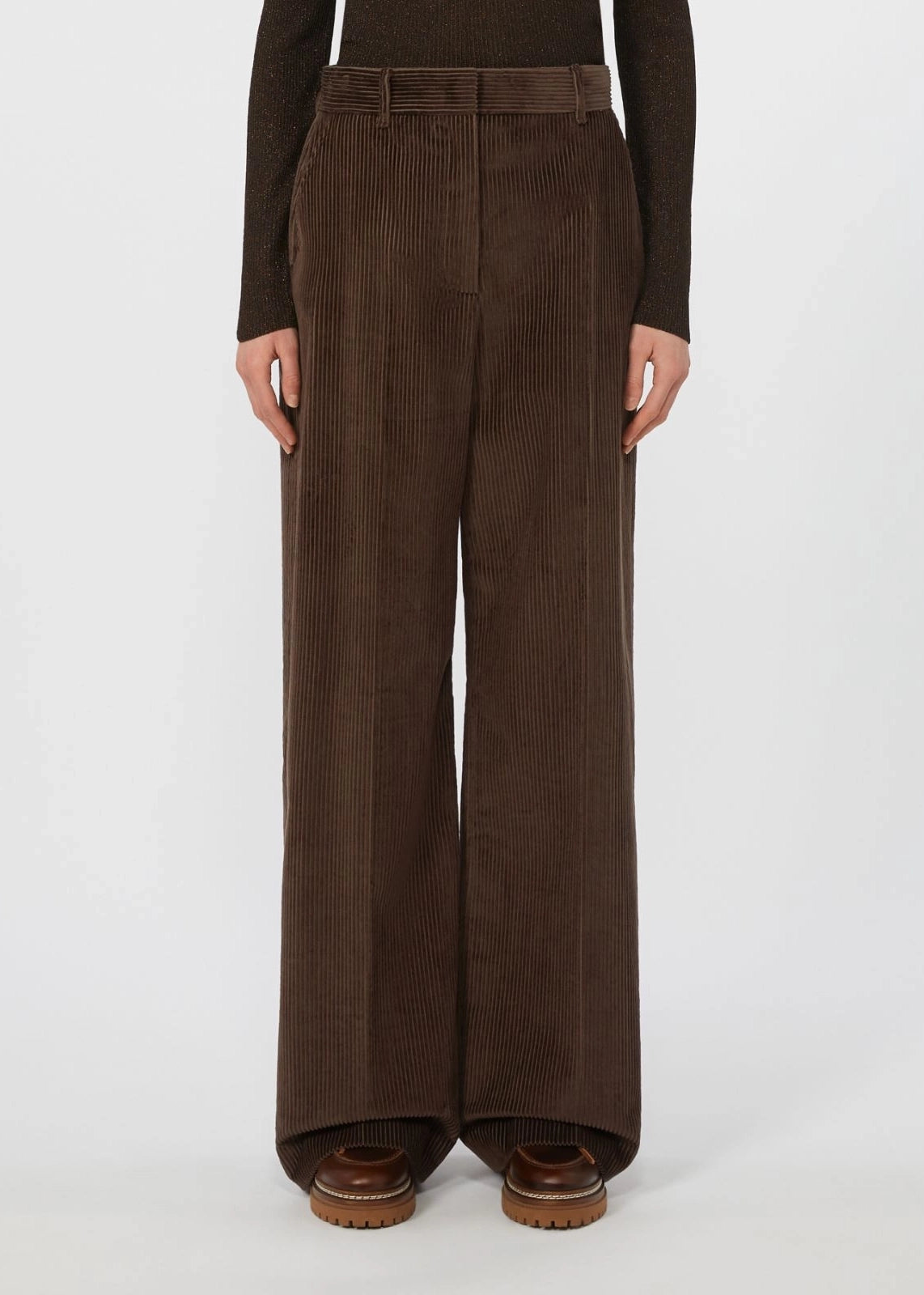 PANTALONE AMPIO IN VELLUTO A COSTE - TANIA