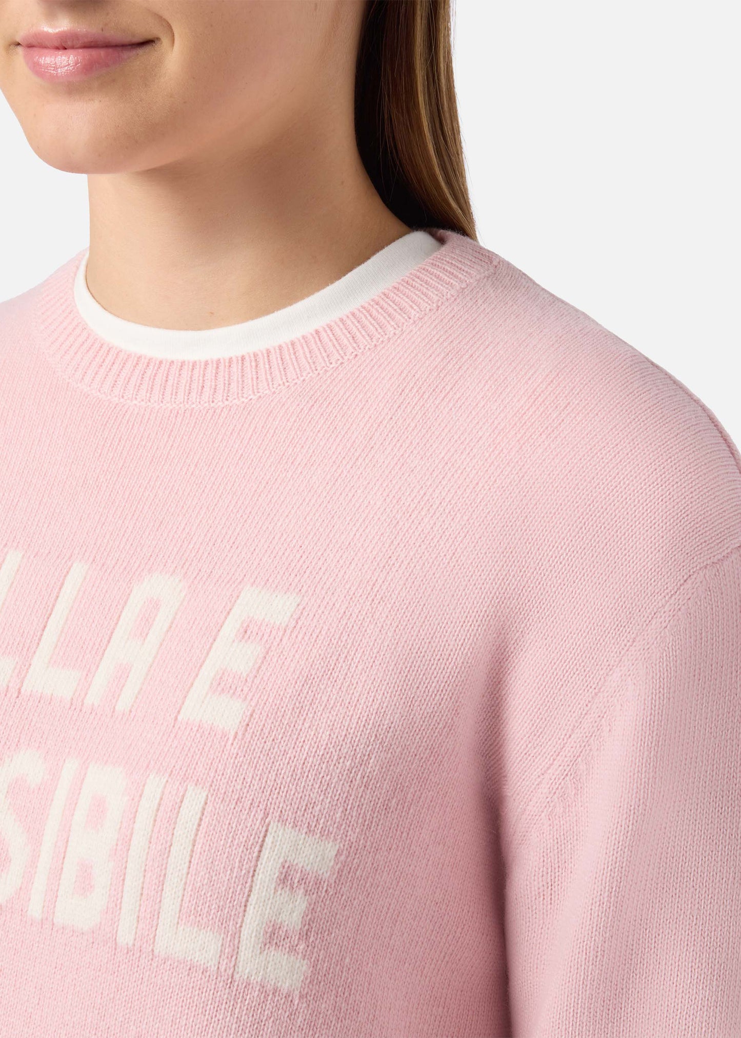 MAGLIONE NEW QUEEN IN MISTO CASHMESRE NERO CON JACQUARD BELLA E IMPOSSIBILE - QUE0010 / 04099I