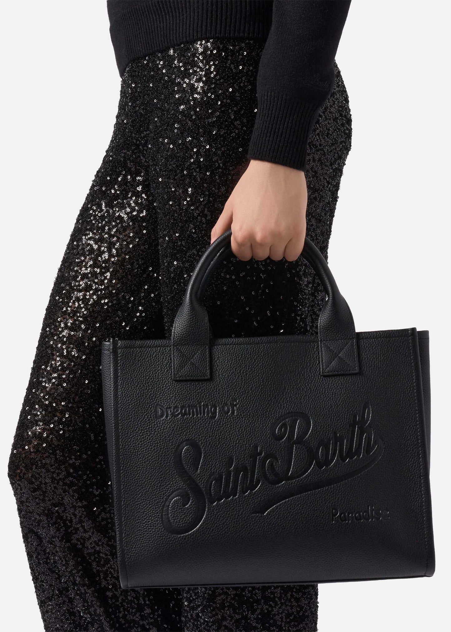 BORSA VANITY BAG GRANDE IN PELLE MARTELLATA - VANBG001