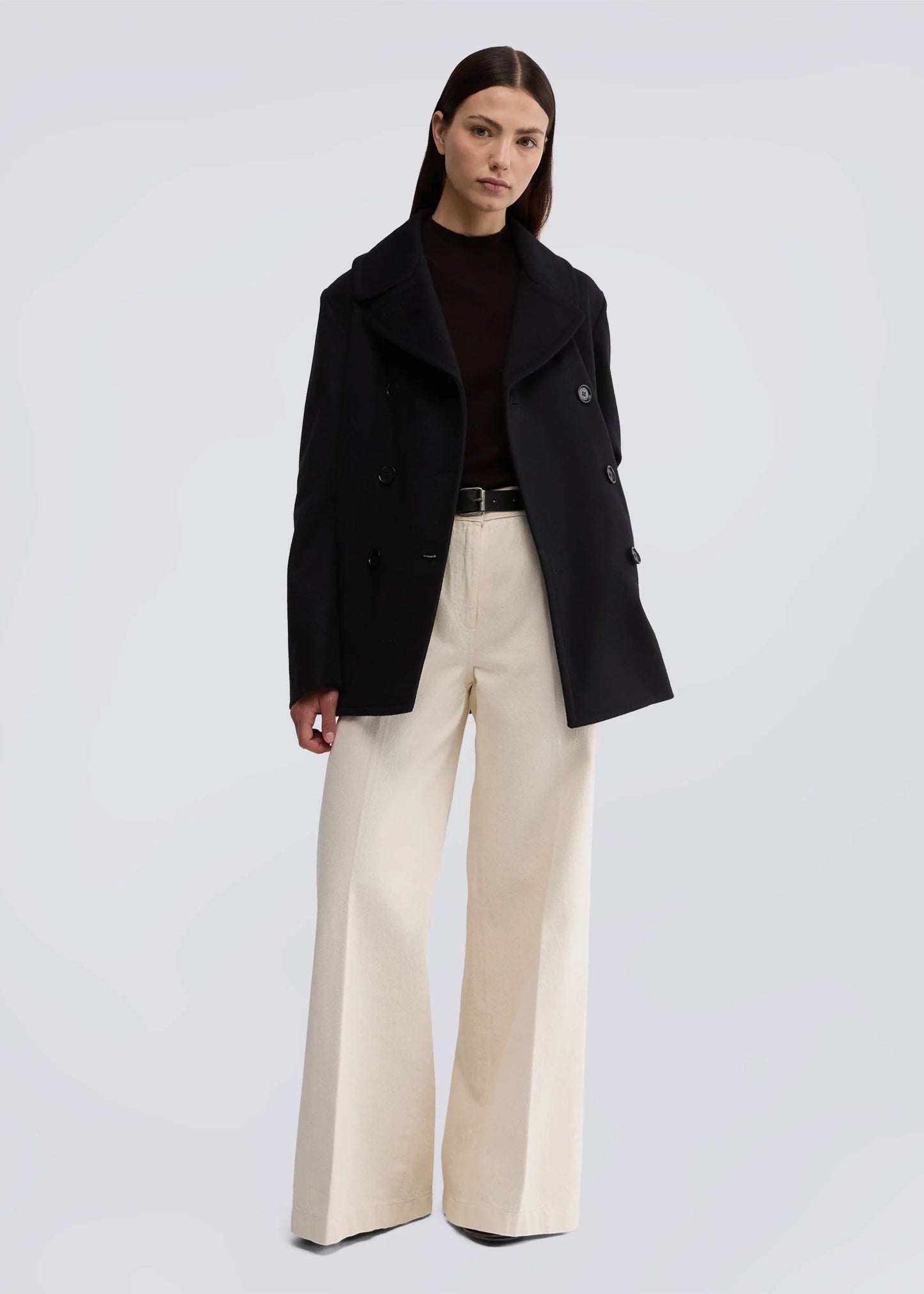 PANTALONE A VITA ALTA IN DENIM - 0160G371