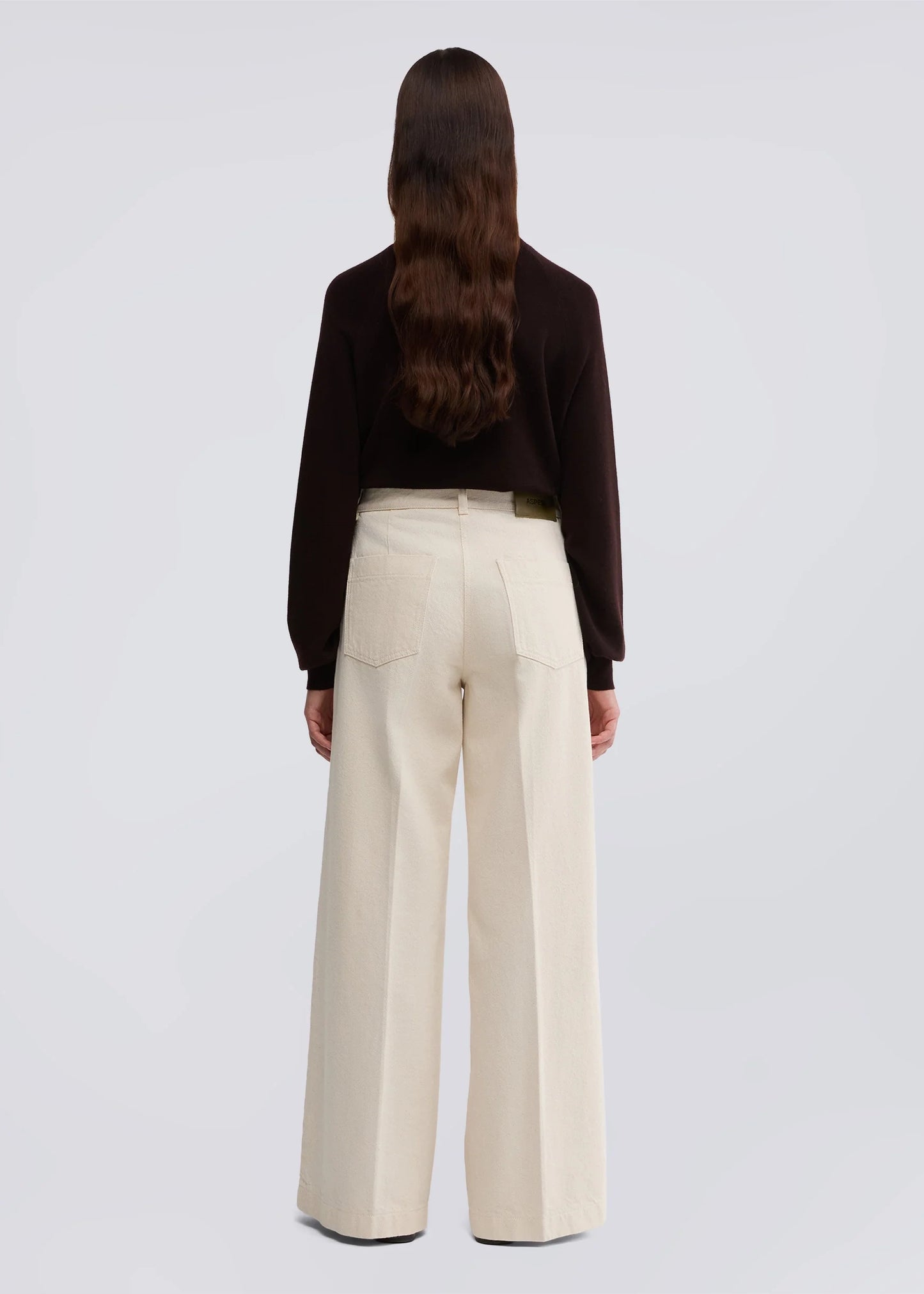 PANTALONE A VITA ALTA IN DENIM - 0160G371