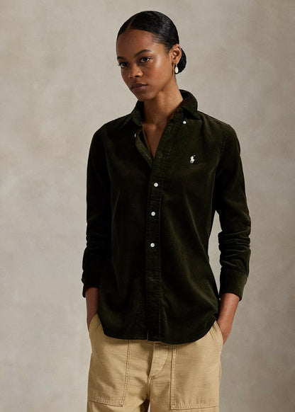 CAMICIA IN VELLUTO STRETCH SLIM-FIT - 211971526