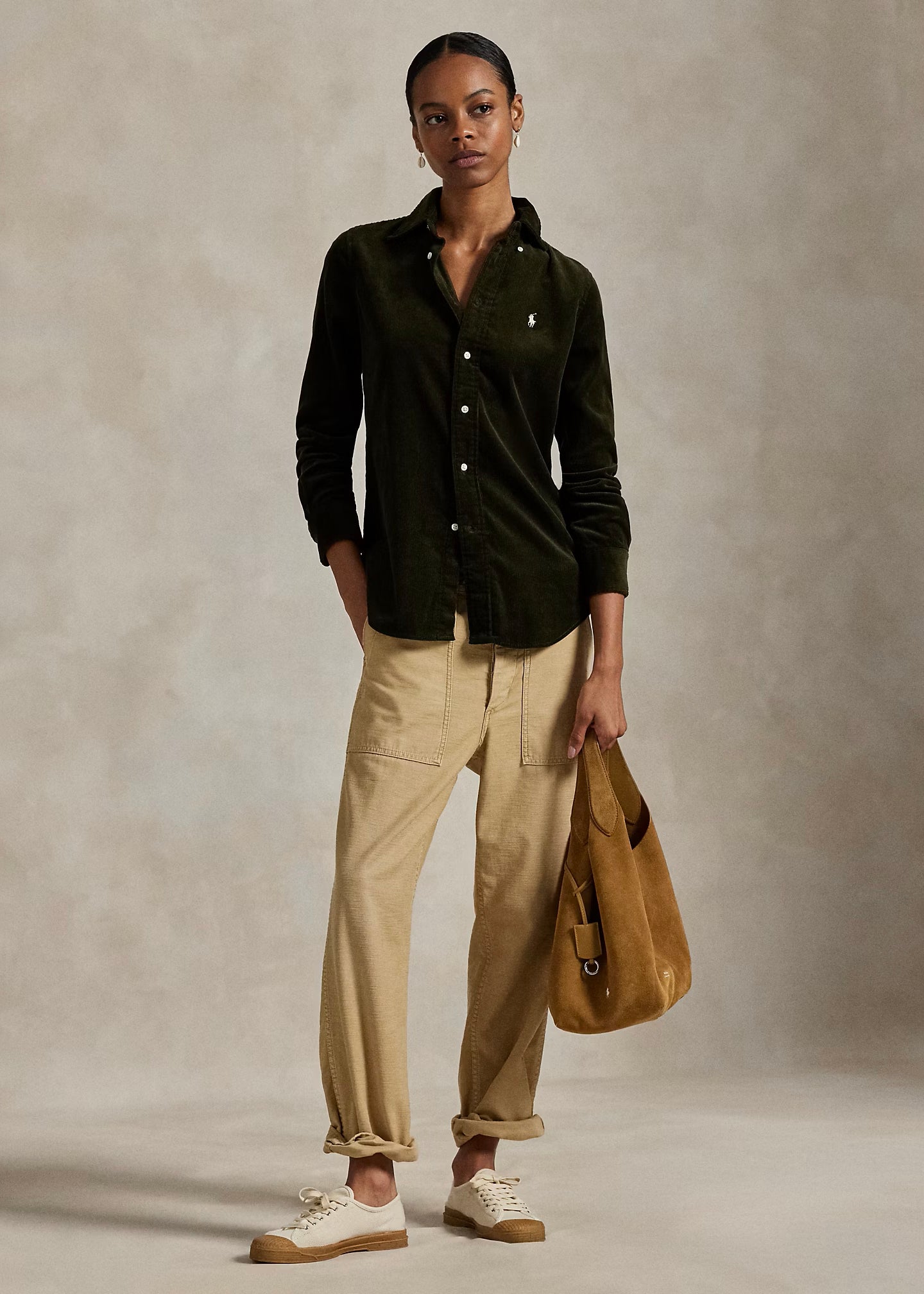 CAMICIA IN VELLUTO STRETCH SLIM-FIT - 211971526