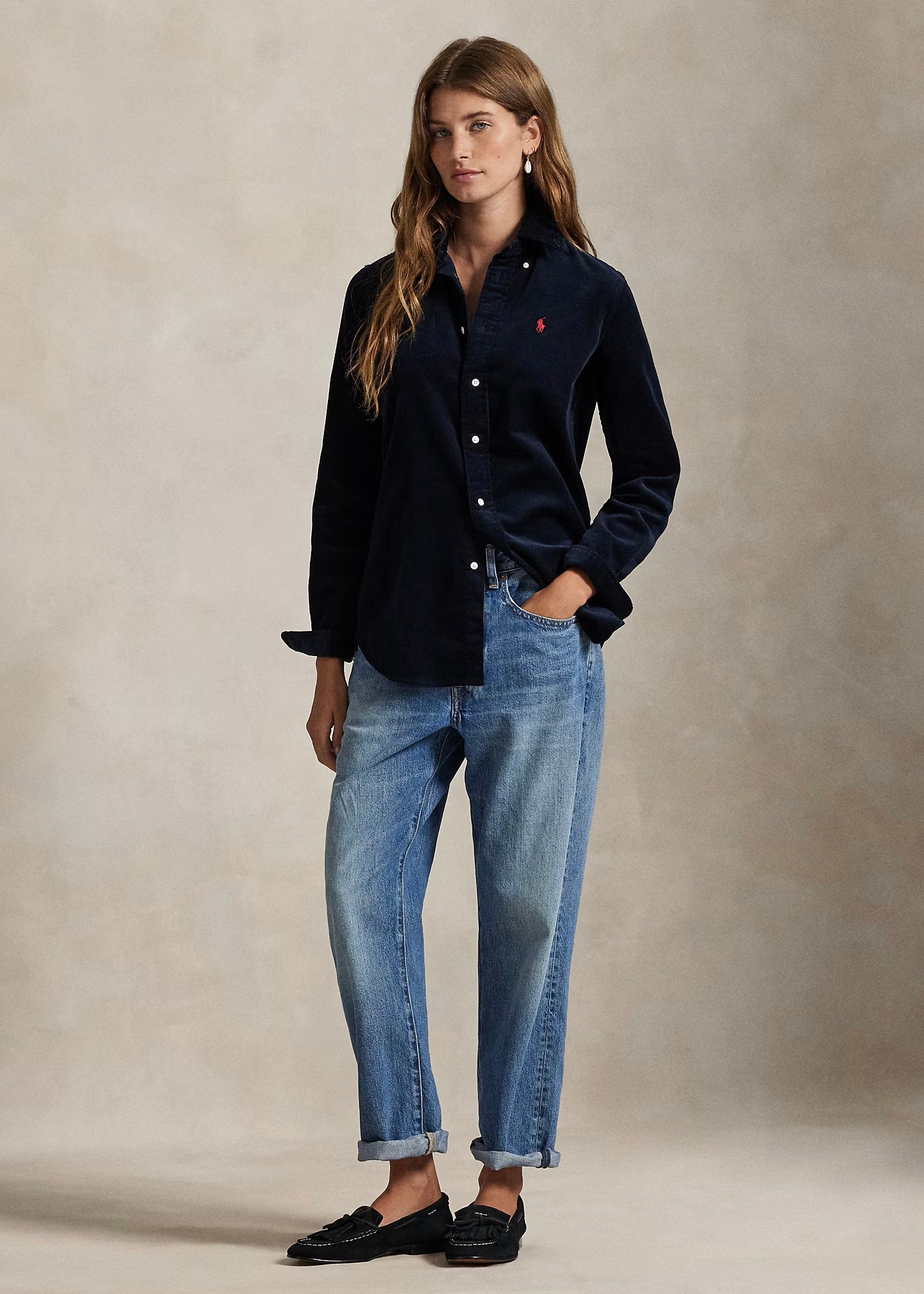CAMICIA IN VELLUTO STRETCH SLIM-FIT - 211971526