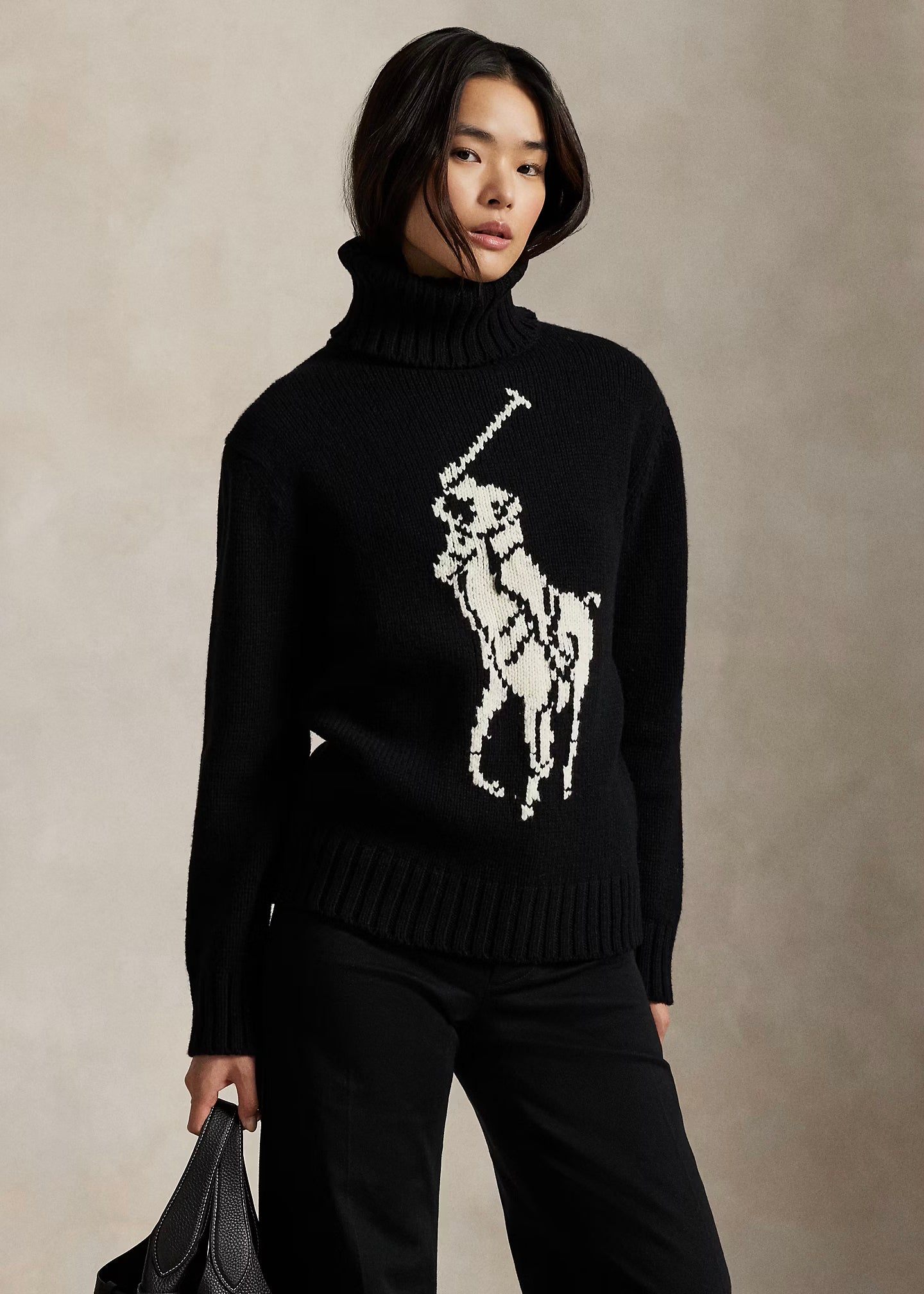 MAGLIA DOLCEVITA BIG PONY IN LANA -   211978329