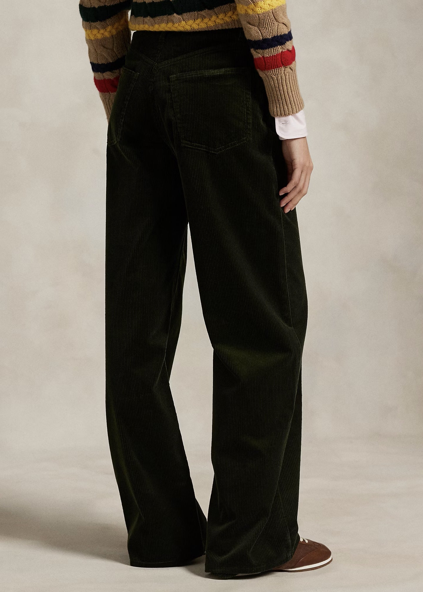 PANTALONI IN VELLUTO DI COTONE A COSTE - 211A87463