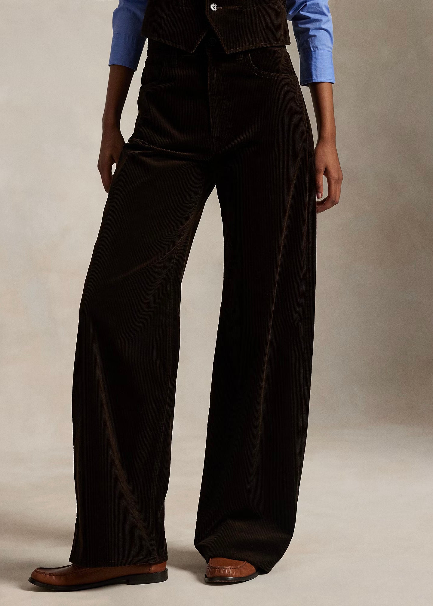 PANTALONI IN VELLUTO DI COTONE A COSTE - 211A87463