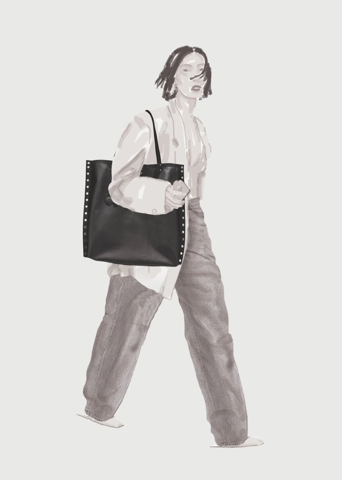 BORSA - A' SPASSO® MEDIUM IN PELLE LISCIA