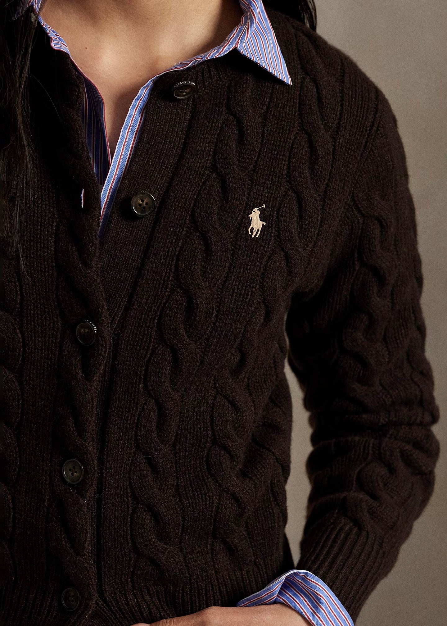 CARDIGAN A TRECCE IN LANA E CASHMERE - 211972104