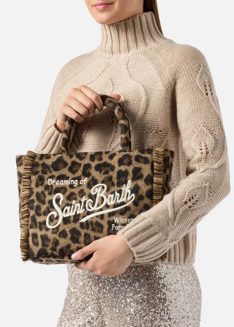 BORSA COLETTE FELT LEOPARD MIDI 18 EMB - COL0037 00223I