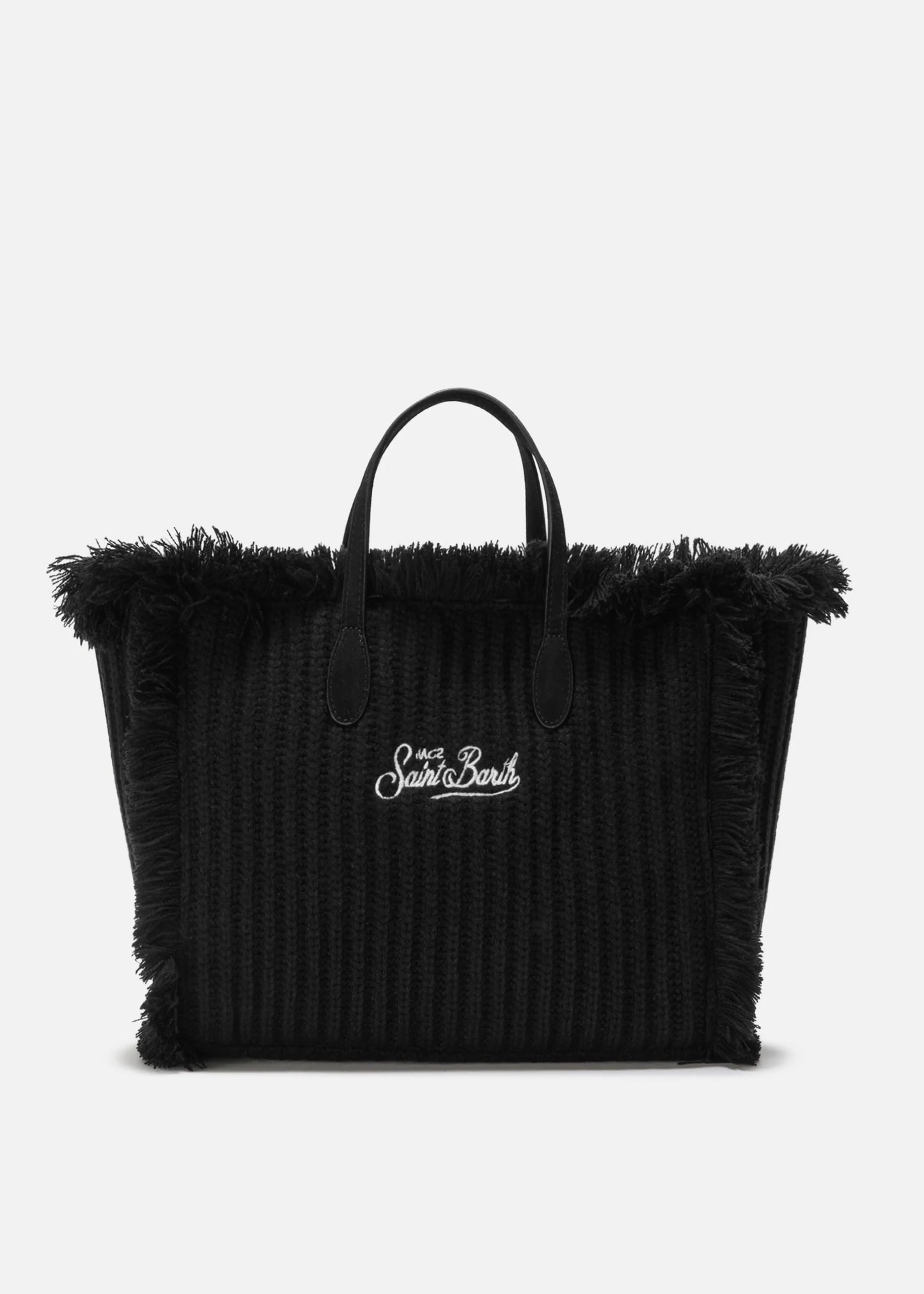 BORSA A MANO COLETTE WOOL RIB A TRECCE EFFETTO LANA IN NERO - COL0039 00207I