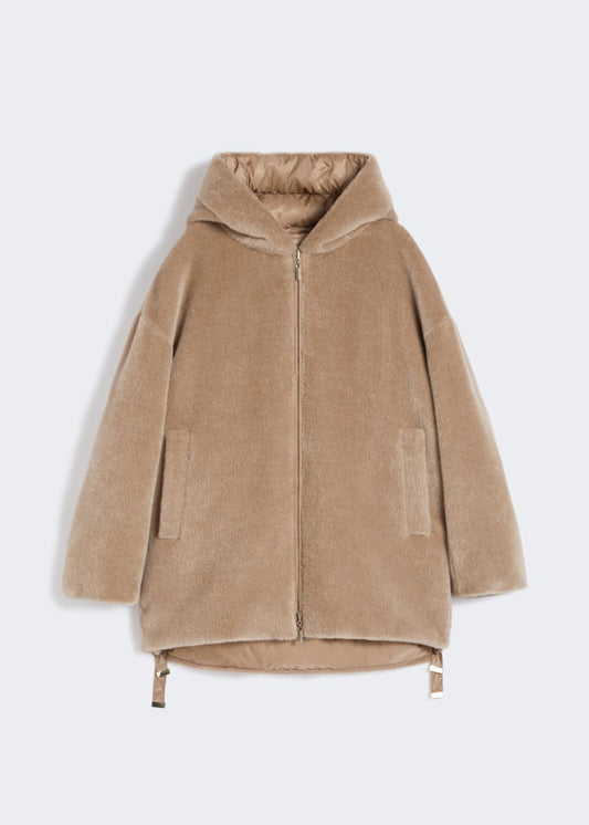 GIACCA IMBOTTITA REVERSIBILE IN ALPACA E LANA - OLIVIA