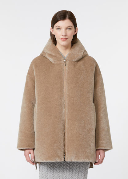 GIACCA IMBOTTITA REVERSIBILE IN ALPACA E LANA - OLIVIA