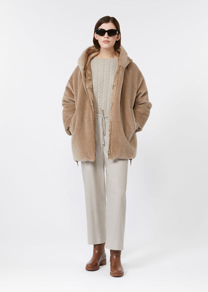 GIACCA IMBOTTITA REVERSIBILE IN ALPACA E LANA - OLIVIA