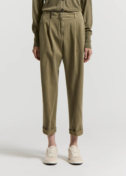 PANTALONE IN GABARDINA DI COTONE SOFT STRETCH - P04610T3-02487