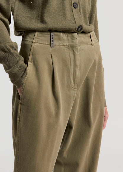 PANTALONE IN GABARDINA DI COTONE SOFT STRETCH - P04610T3-02487