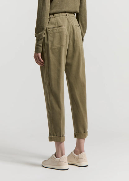 PANTALONE IN GABARDINA DI COTONE SOFT STRETCH - P04610T3-02487