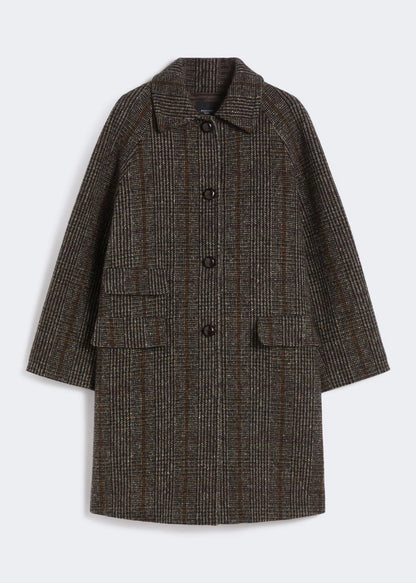 CAPPOTTO MIDI IN LANA PRINCIPE DI GALLES - PITONE