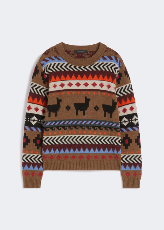 MAGLIA IN JACQUARD DI ALPACA E LANA - QUIRITE