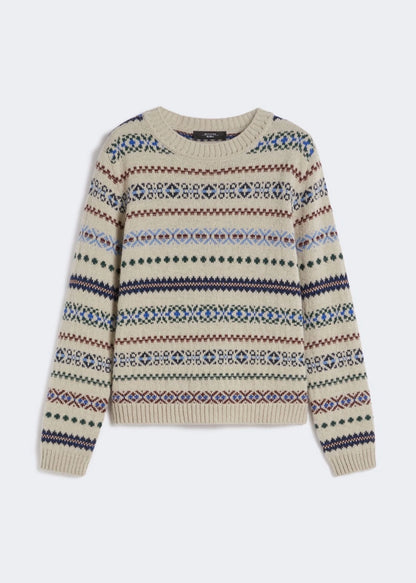 MAGLIA IN JACQUARD DI ALPACA E LANA - QUIRITE