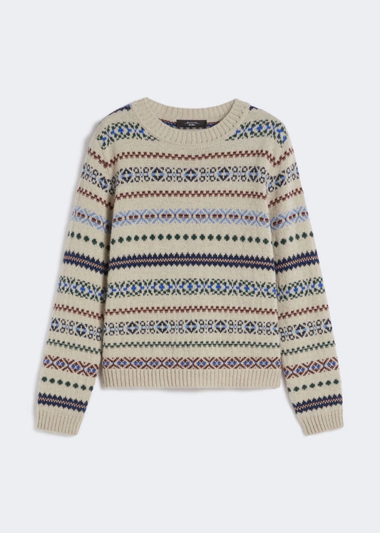 MAGLIA IN JACQUARD DI ALPACA E LANA - QUIRITE