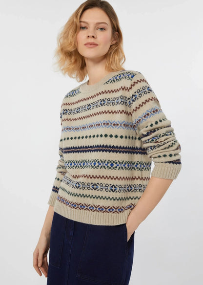 MAGLIA IN JACQUARD DI ALPACA E LANA - QUIRITE