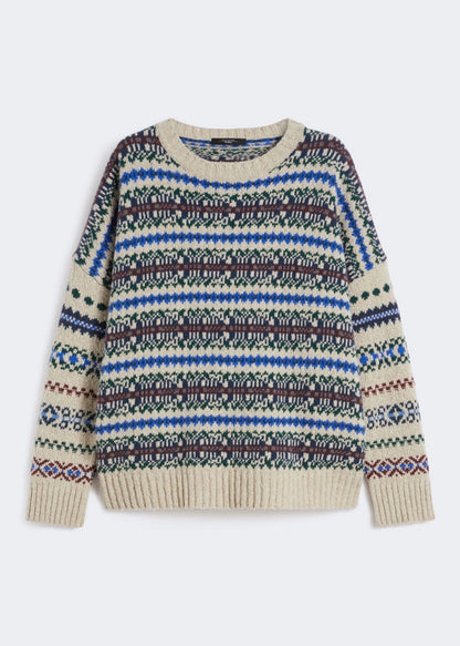 MAGLIA IN TWEED DI LANA - RIVETTO