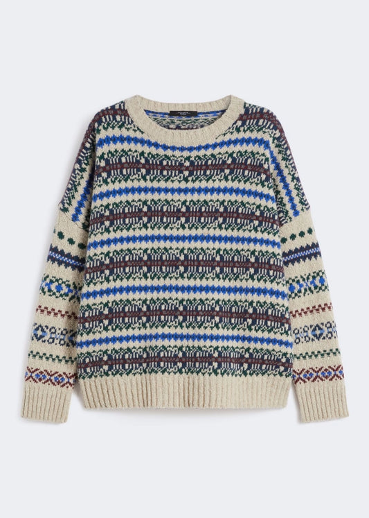 MAGLIA IN TWEED DI LANA - RIVETTO