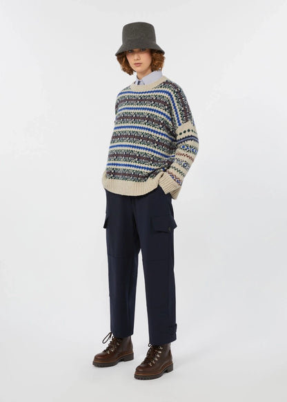 MAGLIA IN TWEED DI LANA - RIVETTO