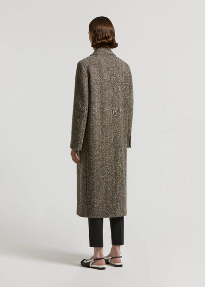 CAPPOTTO LUNGO IN RESCA DI LANA E PAILLETTES - S20171-08397