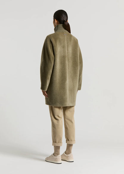 CAPPOTTO IN VELOUR A PELO LUNGO DI ALPACA - S20177