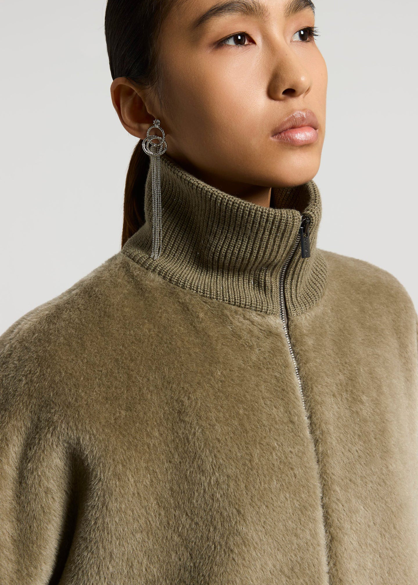 CAPPOTTO IN VELOUR A PELO LUNGO DI ALPACA - S20177
