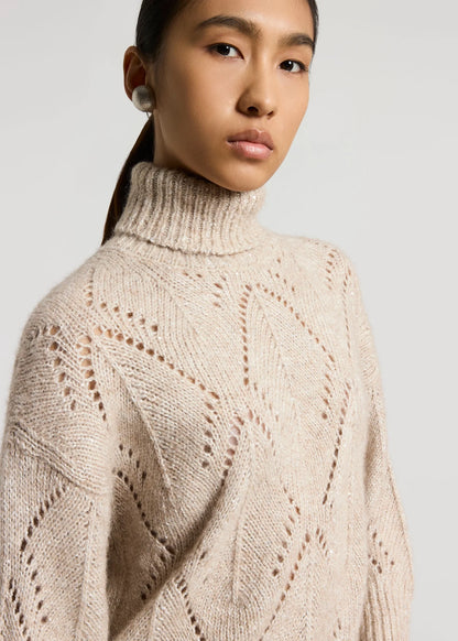 MAGLIA COLLO ALTO IN MISTO ALPACA - S99394F03