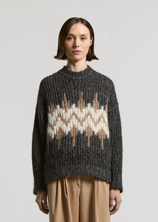 MAGLIA NORVEGESE IN MISTO ALPACA - S99408F03