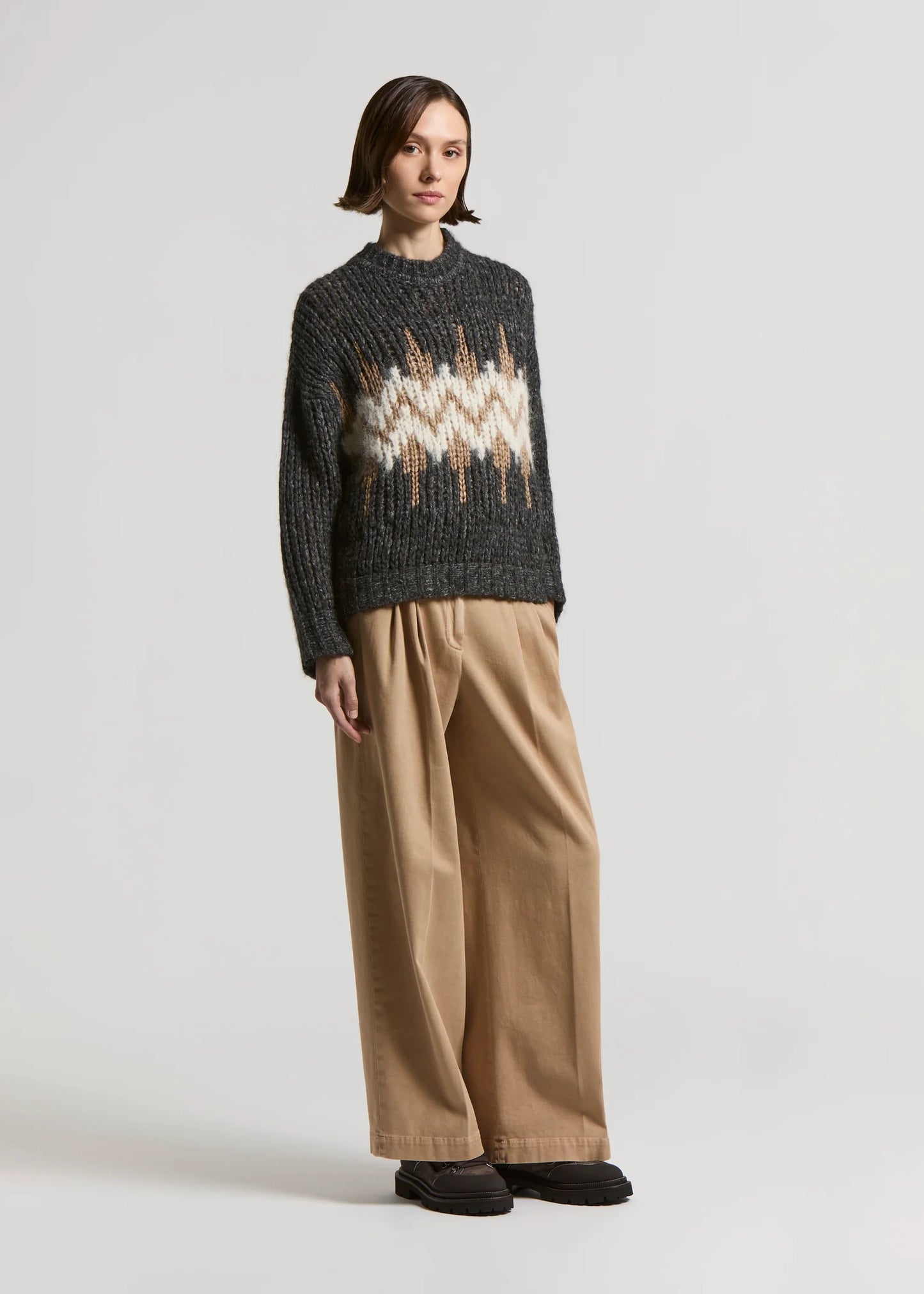 MAGLIA NORVEGESE IN MISTO ALPACA - S99408F03